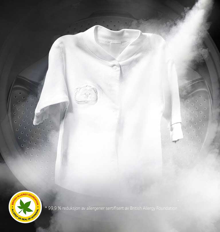 99,9 %  REDUKSJON AV ALLERGENER med True Steam™2