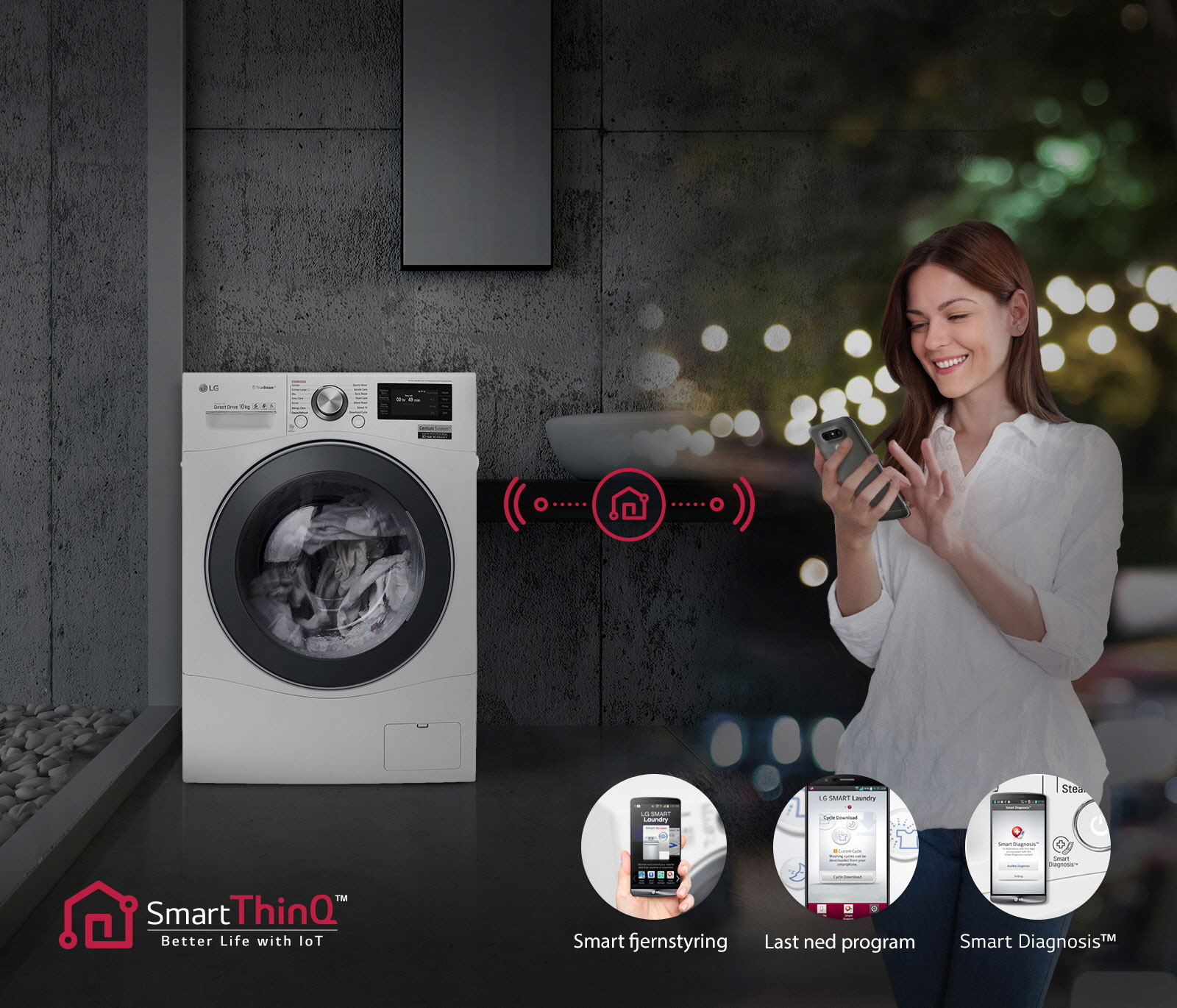 SmartThinQ™ med Wi-Fi<br>1