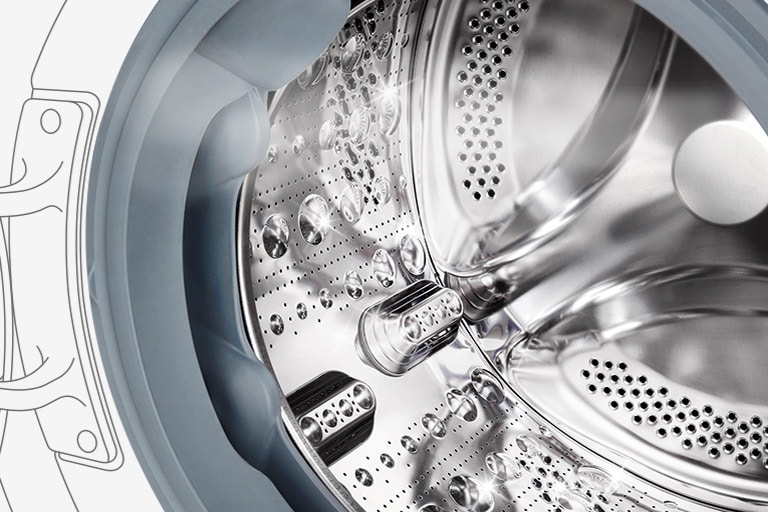 The inside image of the washing machine where the Stainless Lifter can be seen.