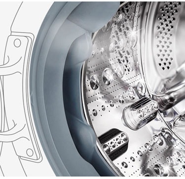 The inside image of the washing machine where the Stainless Lifter can be seen.