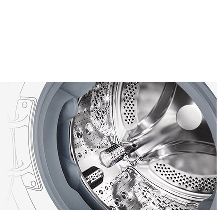 The inside image of the washing machine where the Stainless Lifter can be seen.