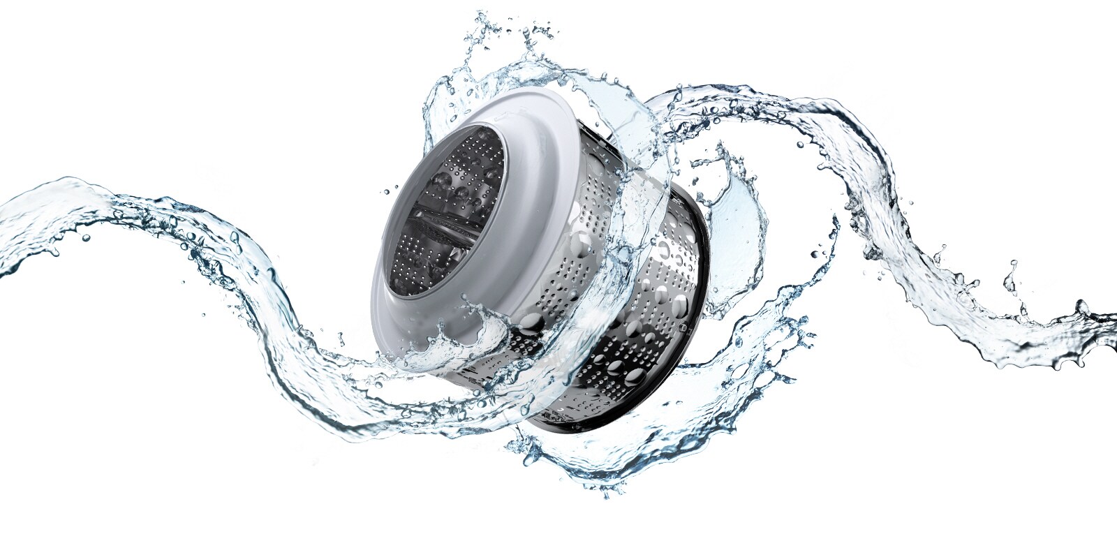 Vaskemaskinmotoren virvler vann