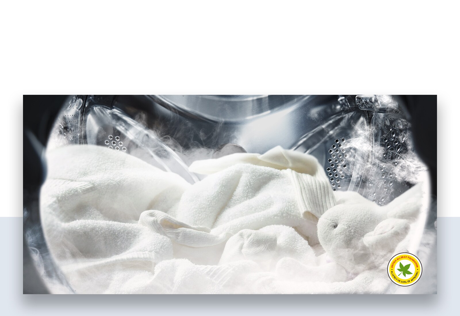 Allergenene reduseres med opp til 99,9 % av damp.