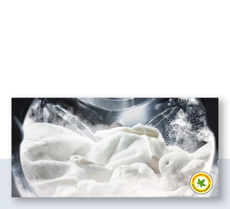 Allergenene reduseres med opp til 99,9 % av damp.