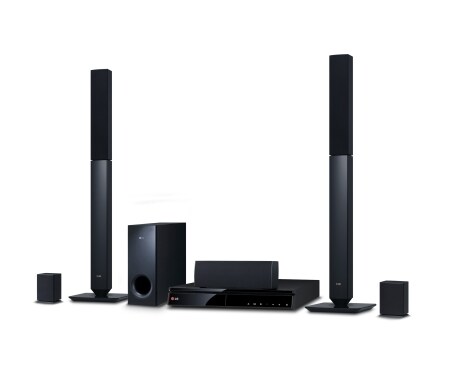 LG 5,1-kanals 3D hjemmekinosystem. SMART Blu-Ray og DLNA. Tallboy fronthøyttalere. 5 sekunders oppstart., BH6430PN