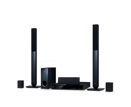 LG 5,1-KANALS 3D HJEMMEKINOSYSTEM. SMART BLU-RAY OG DLNA. TALLBOY FRONTHØYTTALERE. 5 SEKUNDERS OPPSTART., BH6440P