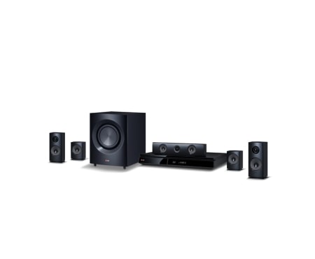 LG 5,1-kanals hjemmekinosystem med trådløse bakhøyttalere. Kraftige 1200 W høyttalere med aramidmembran. Ekstra SMART Blu-ray med nettleser, Wi-Fi, DLNA, Private Sound, 4K oppskalering og 3D-støtte. 5 sekunders oppstart. , BH7230BWN
