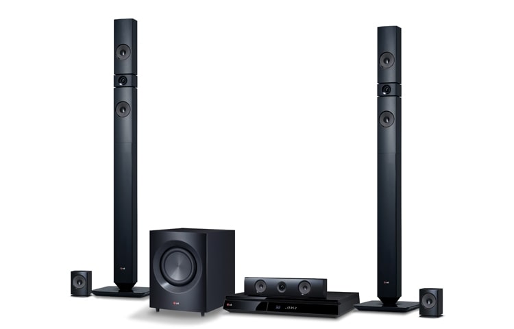 LG 5,1-kanals 3D hjemmekinosystem. Kraftige 1200 W høyttalere med aramidmembran. Ekstra SMART Blu-ray med nettleser, Wi-Fi, DLNA, Private Sound, 4K oppskalering og 3D-støtte. 5 sekunders oppstart. Tallboy fronthøyttalere., BH7430PN, thumbnail 3
