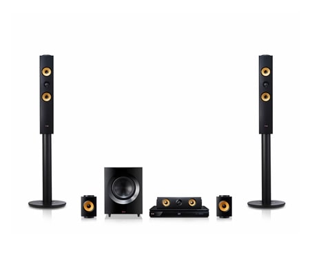 LG 5,1-KANALS 3D HJEMMEKINOSYSTEM. KRAFTIGE 1200 W HØYTTALERE MED ARAMIDMEMBRAN. EKSTRA SMART BLU-RAY MED NETTLESER, WI-FI, DLNA, PRIVATE SOUND, 4K OPPSKALERING OG 3D-STØTTE. 5 SEKUNDERS OPPSTART. TALLBOY FRONTHØYTTALERE., BH7440P