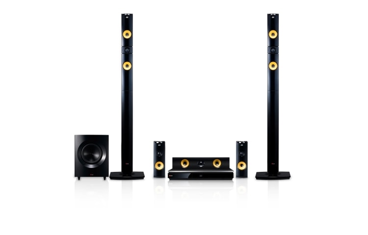 LG 9,1-kanals hjemmekinosystem med trådløse bakhøyttalere. Kraftige 1460 W høyttalere med aramidmembran. Ekstra SMART Blu-ray med nettleser, Wi-Fi, DLNA, Private Sound, 4K oppskalering og 3D-støtte. 5 sekunders oppstart. Tallboy fronthøyttalere., BH9430PWN, thumbnail 1