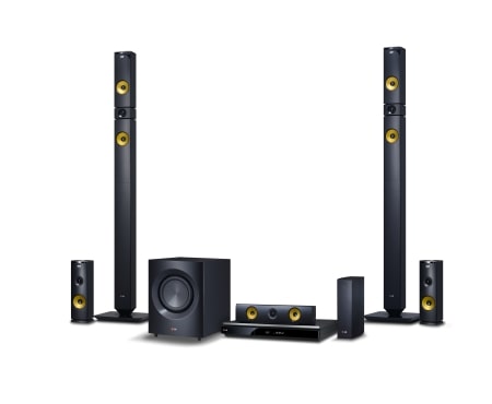 LG 9,1-kanals hjemmekinosystem med trådløse bakhøyttalere. Kraftige 1460 W høyttalere med aramidmembran. Ekstra SMART Blu-ray med nettleser, Wi-Fi, DLNA, Private Sound, 4K oppskalering og 3D-støtte. 5 sekunders oppstart. Tallboy fronthøyttalere., BH9430PWN, thumbnail 2