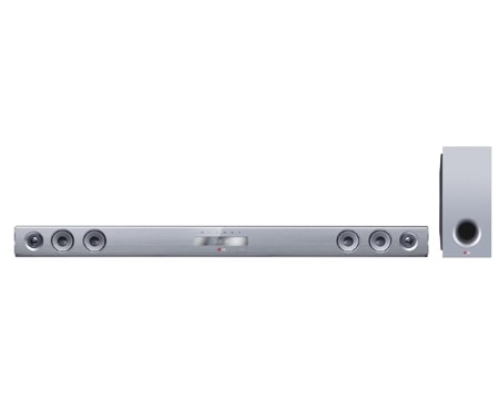 LG Kraftig 300 W 2,1-kanals lydplanke med Bluetooth-tilkobling og trådløs subwoofer. Kan monteres på vegg. , NB3531AN