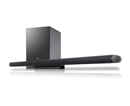 LG Kraftig 300 W 2,1-kanals slank, stilfull lydplanke med Bluetooth-tilkobling og trådløs subwoofer. Kan monteres på vegg. , NB4530AN, thumbnail 2