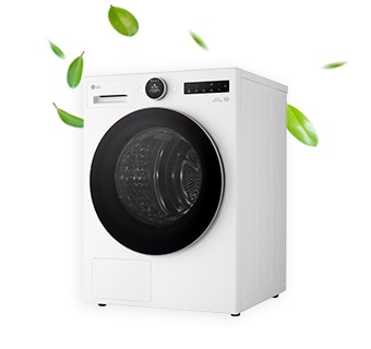 Bilde av blader som virvler rundt en vaskemaskin.