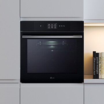 Εικόνα με τον φούρνο εγκατεστημένο.