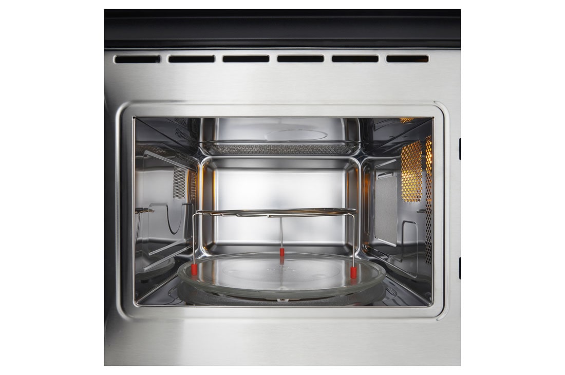LG 25L innebygd mikrobølgeovn i rustfritt stål med automatisk tilberedning og grill, 900W, Left view, MG7Z2593D, thumbnail 3