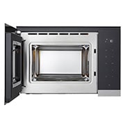 LG 25L innebygd mikrobølgeovn i rustfritt stål med automatisk tilberedning og grill, 900W, Front_Open, MG7Z2593D, thumbnail 2