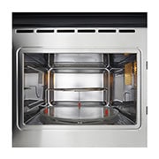 LG 25L innebygd mikrobølgeovn i rustfritt stål med automatisk tilberedning og grill, 900W, Left view, MG7Z2593D, thumbnail 3