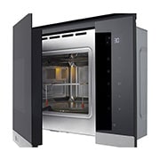 LG 25L innebygd mikrobølgeovn i rustfritt stål med automatisk tilberedning og grill, 900W, Right view , MG7Z2593D, thumbnail 4