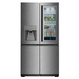 LG SIGNATURE - 643L InstaView Door in Door™ French Door (Noble Steel) - Energiklasse F, Vann/isdispenser med vanntilkobling og Smart Diagnosis™ med Wi-Fi2