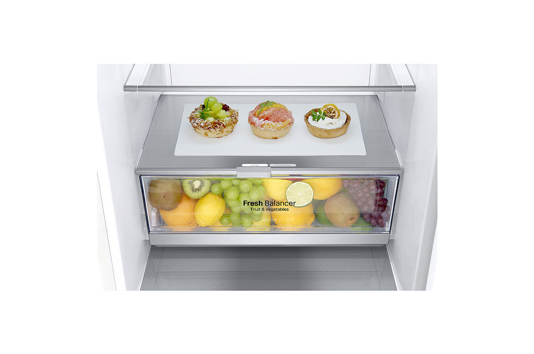 LG 2.03M 384L Kombiskap(Hvit) - Energiklasse D, Door Cooling™ , GBB72SWEFN, thumbnail 4