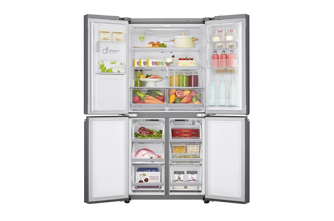 LG 508L Door in Door French Door (Shiny Steel) - Energiklasse F, Vann/isdispenser med vanntilkobling og Smart Diagnosis™ med Wi-Fi, GMJ844PZKV, thumbnail 2