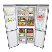 LG 508L Door in Door French Door (Shiny Steel) - Energiklasse F, Vann/isdispenser med vanntilkobling og Smart Diagnosis™ med Wi-Fi, GMJ844PZKV, thumbnail 5