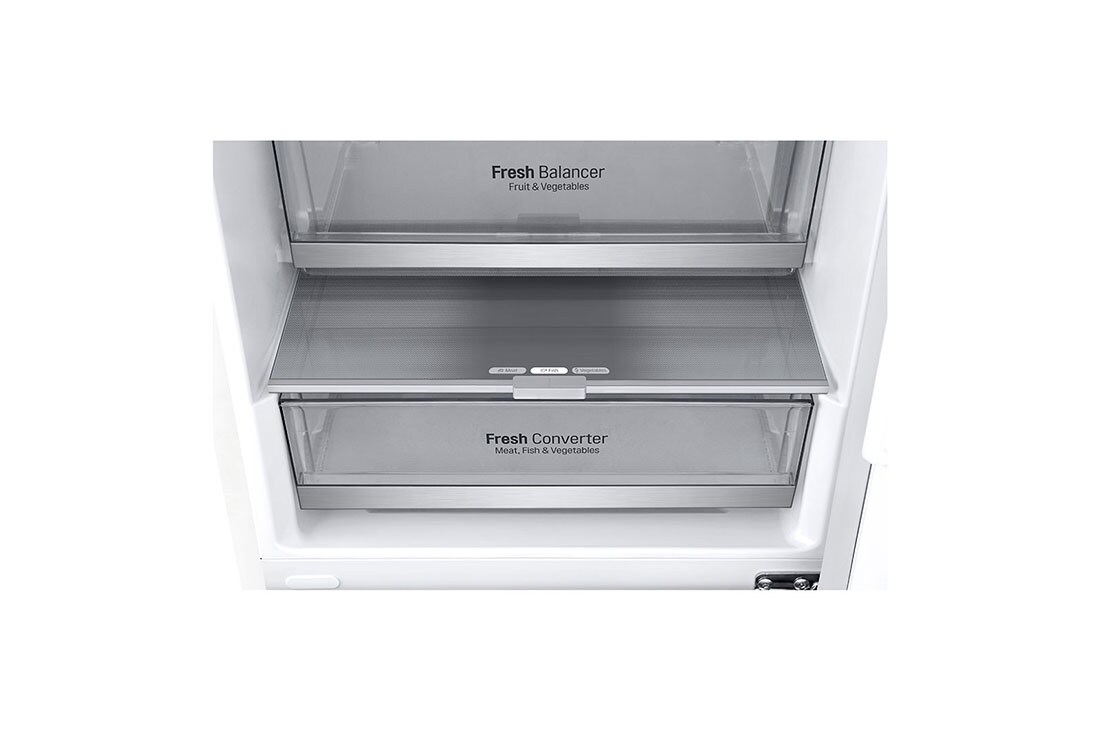 LG 2.03M 384L Kombiskap(Hvit) - Energiklasse E, Door Cooling™ og Smart Diagnosis™ med Wi-Fi, GBB72SWDZN, thumbnail 4