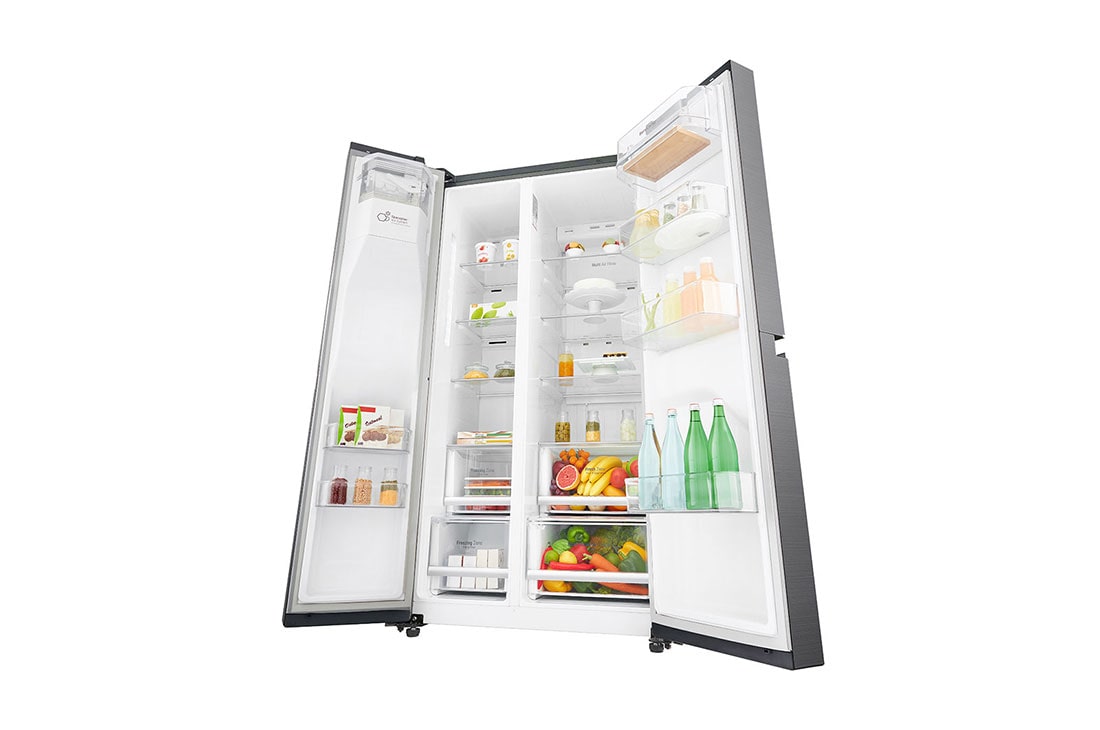 LG  625L Side by Side (Shiny Steel) - Energialuokka F, Vesi/jää vesijohtoliitännällä, Smart Diagnosis™, GSL960PZUZ, thumbnail 10