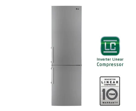LG Automatisk avrimingi  kombiskap , 201 cm (nettovolum 343 liter), GBB530NSCFE