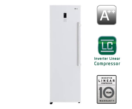 LG Avrimingsfritt fryseskap , 185 cm (nettovolum 312 liter ), GF5237SWHZ