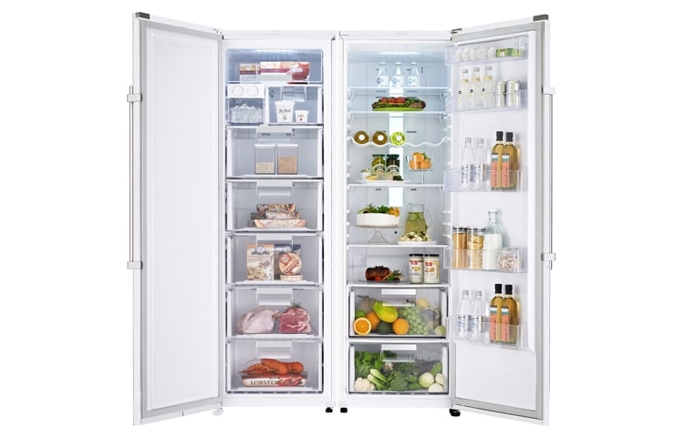 LG Avrimingsfritt fryseskap, 185 cm (nettovolum 313 liter ), GF5237SWJZ, thumbnail 4