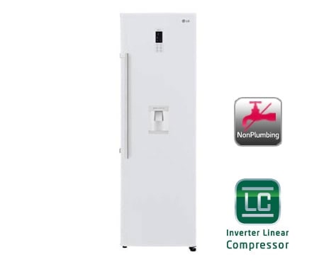 LG Aktivt kjøleskap med Non Plumbing vanndispenser, 185 cm (nettovolum 377 liter), GL5241SWAZ, thumbnail 0