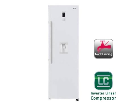 LG Aktivt kjøleskap med Non Plumbing vanndispenser, 185 cm (nettovolum 377 liter), GL5241SWAZ