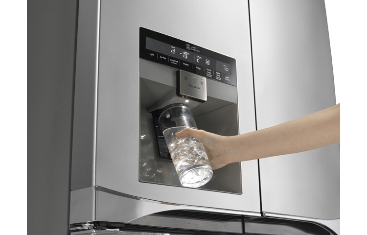 LG A+ klassifisert french door skap – med automatisk avriming, dør-i-dør oppbevaring og vann- og isdispenser (nettovol. 571 l), GMJ916NSHV, thumbnail 5