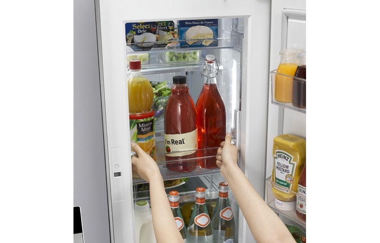 LG A+ klassifisert french door skap – med automatisk avriming, dør-i-dør oppbevaring og vann- og isdispenser (nettovol. 571 l), GMJ916NSHV, thumbnail 6