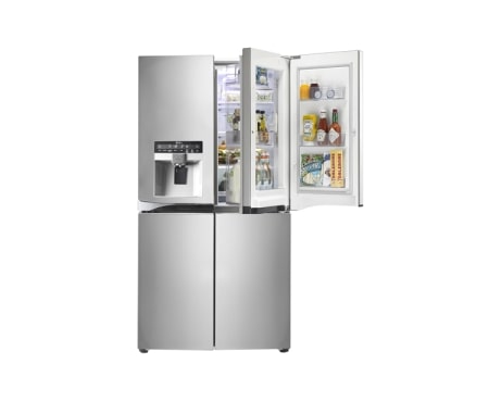 LG A+ klassifisert french door skap – med automatisk avriming, dør-i-dør oppbevaring og vann- og isdispenser (nettovol. 571 l), GMJ916NSHV, thumbnail 2