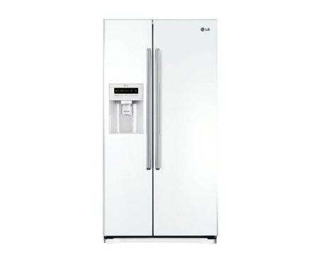 LG  klassifisert side-by-side-skap med automatisk avriming og Non Plumbing isdispenser (nettovolum 508 liter), GS3159SWHV
