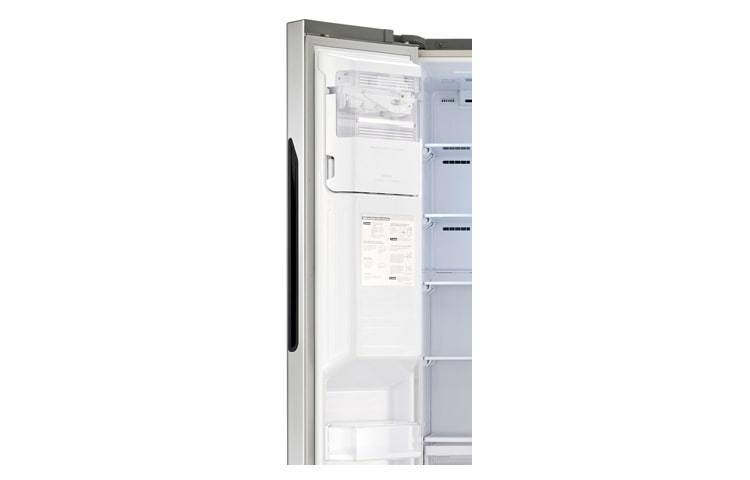 LG side-by-side-skap – med automatisk avriming og Non-plumbing vann- og isdispenser (nettovol. 614 l), GS9366PZYZL, thumbnail 3