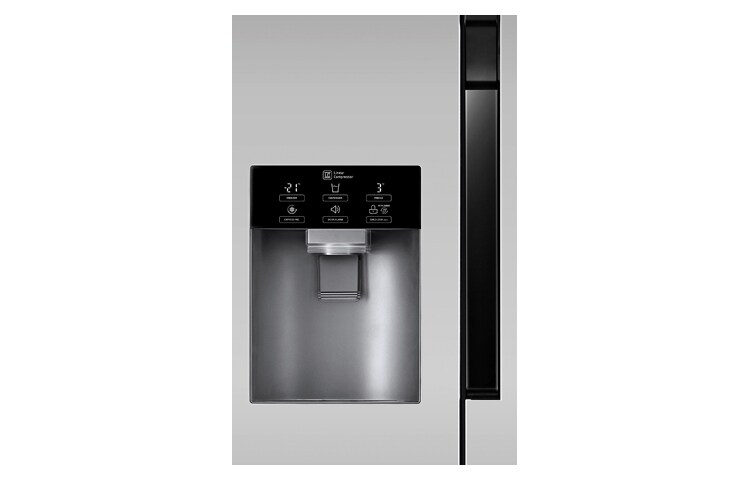 LG side-by-side-skap – med automatisk avriming og Non-plumbing vann- og isdispenser (nettovol. 614 l), GS9366PZYZL, thumbnail 6