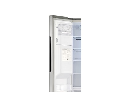 LG side-by-side-skap – med automatisk avriming og Non-plumbing vann- og isdispenser (nettovol. 614 l), GS9366PZYZL, thumbnail 3