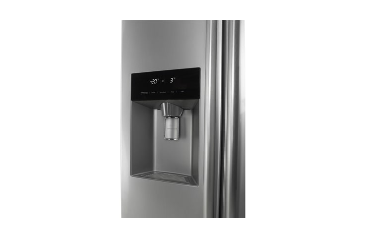 LG  side-by-side-skap med automatisk avriming og Non Plumbing isdispenser (nettovolum 508 liter), GSL325NSYV, thumbnail 3