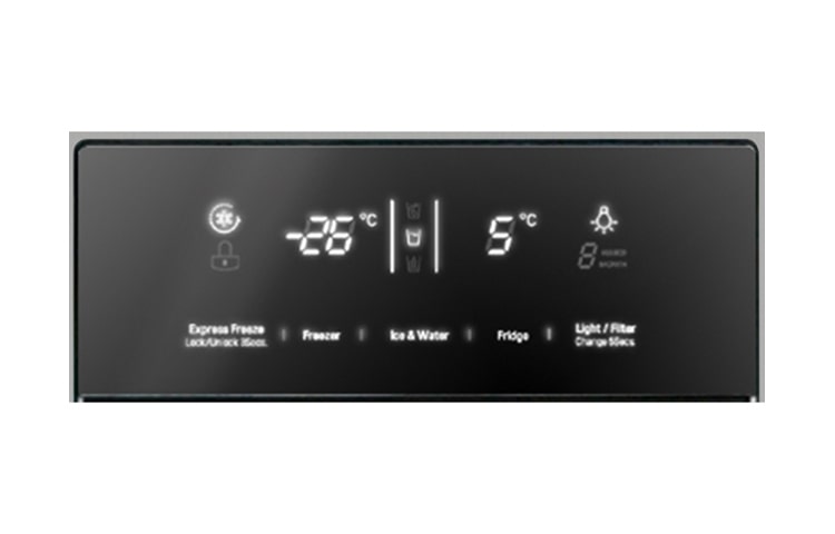 LG  side-by-side-skap med automatisk avriming og isdispenser (nettovolum 508 liter), GSL325PVCV, thumbnail 7