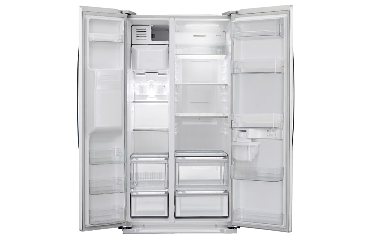 LG  side-by-side-skap med automatisk avriming og Non Plumbing isdispenser (nettovolum 508 liter), GSL325SWYV, thumbnail 2