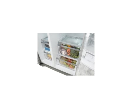 LG  side-by-side-skap med automatisk avriming og Non Plumbing isdispenser (nettovolum 508 liter), GSL325SWYV, thumbnail 5