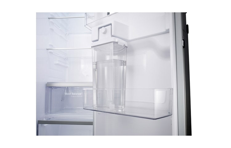 LG side-by-side-skap med automatisk avriming og Non Plumbing isdispenser (nettovolum 540 liter), GSL545NSYZ, thumbnail 2