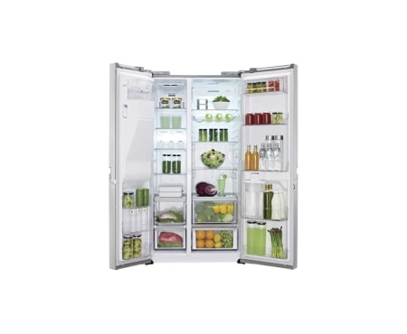 LG side-by-side-skap med automatisk avriming og Non Plumbing isdispenser (nettovolum 540 liter), GSL545NSYZ, thumbnail 3