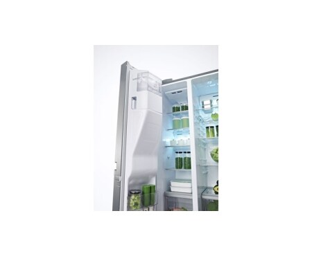 LG side-by-side-skap med automatisk avriming og Non Plumbing isdispenser (nettovolum 540 liter), GSL545NSYZ, thumbnail 6