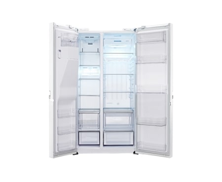 LG  side-by-side-skap med automatisk avriming og isdispenser (nettovolum 540 liter), GSL545SWQZ, thumbnail 2