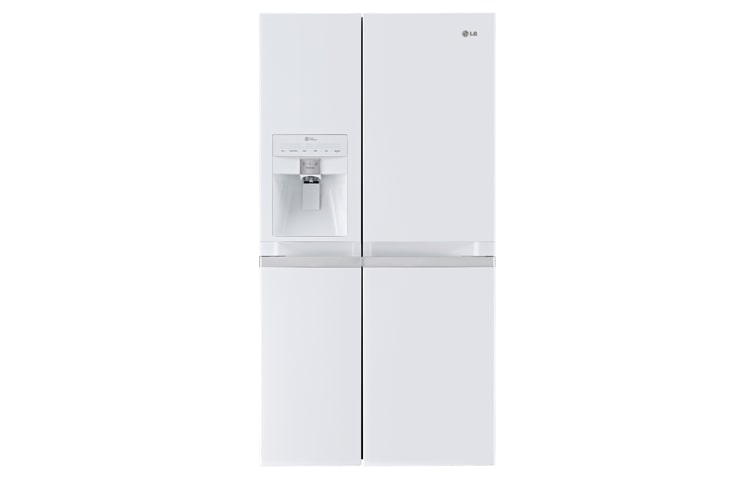 LG side-by-side-skap med automatisk avriming og Non Plumbing isdispenser (nettovolum 540 liter), GSL545SWYZ, thumbnail 1